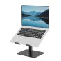 Alumia™ Desk Laptop Stand - front angle view, with laptop