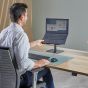 Alumia™ Desk Laptop Stand - lifestyle shot, showing close up of front angle view