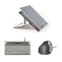 Ergo-Q260 Laptop Stand, S-board 840 Keyboard, Evoluent VerticalMouse Wired