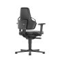 Bimos ESD Nexxit - Standard Height (450-600 mm), Permanent Contact Back, ESD Glides - back angle view, with armrests