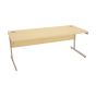 Cantilever Fixed Height Desk - 1800 mm width - Maple/Silver