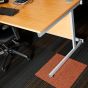 Cantilever Fixed Height Desk - lifestyle shot showing Maple/Silver colour