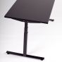 DeskRite 350 Electric Sit-Stand Desk - black desk and frame, showing extending legs