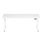 DeskRite 350 Electric Sit-Stand Desk - white desk and frame, front view