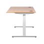 DeskRite 550 Electric Sit-Stand Desk - Maple/White - side view