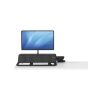 Lotus™ RT Sit-Stand Workstation (Single, Black) - front down view