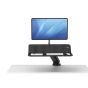 Lotus™ RT Sit-Stand Workstation (Single, Black) - front up view