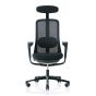 HAG SoFi 7510 Black Frame Mesh High Back Task Chair - back view with headrest