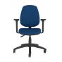 Homeworker Ergonomic Office Chair - royal blue, front view, with armrests