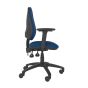 Homeworker Ergonomic Office Chair - royal blue, side view, with armrests