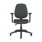Homeworker Ergonomic Office Chair - grey, front view, with armrests