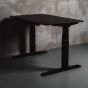 JOSHO Homeworker Black Electric Sit-Stand Desk - front angle view