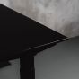 JOSHO Homeworker Black Electric Sit-Stand Desk - close up of desktop and switch
