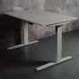 JOSHO Homeworker Grey Electric Sit-Stand Desk - front angle view