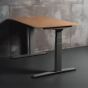 JOSHO Homeworker Natural Oak Electric Sit-Stand Desk - front angle view