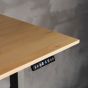 JOSHO Homeworker Natural Oak Electric Sit-Stand Desk - close up of memory switch