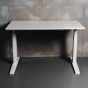JOSHO Homeworker White Electric Sit-Stand Desk - front view