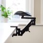 Mousetrapper Armrest Dynamic - lifestyle shot, shown clamped to a desk