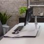 Opløft Single Monitor Arm - lifestyle shot, showing side view