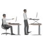 Opløft Sit-Stand Platform - showing correct sitting & standing height