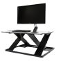Opløft Sit-Stand Platform with monitor arm - angle view