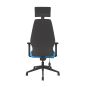 PlayaOne Black/Azure Gaming Chair - back view