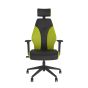 PlayaOne Black/Lime Gaming Chair - front view