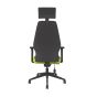 PlayaOne Black/Lime Gaming Chair - back view