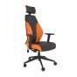 PlayaOne Black/Orange Gaming Chair - front angle view