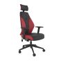 PlayaOne Black/Scarlet Gaming Chair - front angle view