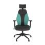 PlayaOne Black/Spearmint Gaming Chair - front view