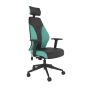 PlayaOne Black/Spearmint Gaming Chair - front angle view