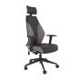 PlayaOne Black/Steel Gaming Chair - front angle view
