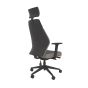 PlayaOne Black/Steel Gaming Chair - back angle view