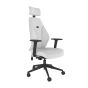 PlayaOne White/White Gaming Chair - front angle view