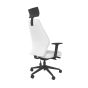 PlayaOne White/White Gaming Chair - back angle view