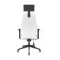 PlayaOne White/White Gaming Chair - back view