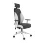 PlayaOne White/Black Gaming Chair - front angle view