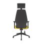 PlayaOne Black/Yellow Gaming Chair - back view