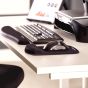 PlushTouch™ Mouse Pad Palm Support - Black - lifestyle shot, shown alongside the PlushTouch™ Keyboard Wrist Support