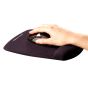 PlushTouch™ Mouse Pad Palm Support - Black - in use with a mouse
