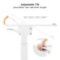 Portable Height Adjustable Desk - diagram showing adjustable tilt angles