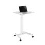 Portable Height Adjustable Desk - front/side view with laptop