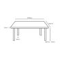 Positiv Homeworker Desk (Foldaway Legs) - showing dimensions