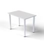 Positiv Homeworker Desk (Foldaway Legs) - White - front angle view