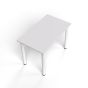 Positiv Homeworker Desk (Foldaway Legs) - White - top angle view