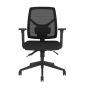 Positiv Me 500 Task Chair (mesh back) - black, front view, with armrests