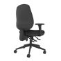 Positiv R600 Medium Back - black, back angle view, with armrests