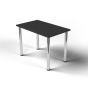 Positiv Homeworker Desk (Foldaway Legs) - Black - front angle view