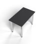 Positiv Homeworker Desk (Foldaway Legs) - Black - top angle view